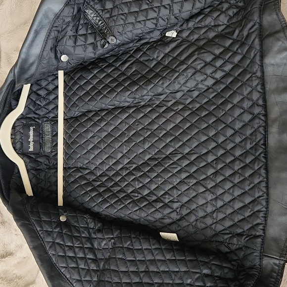 Harley Davidson Moto Fringe Black Leather Riding Jacket EUC - Picture 15 of 17